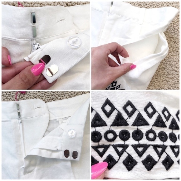 Parker Embroidered Linen Shorts - Picture 7 of 8